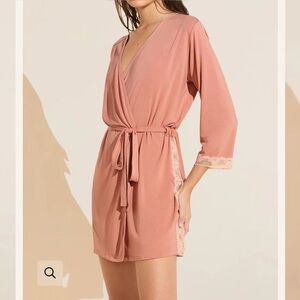 Eberjey Dusty Rose Lace Robe